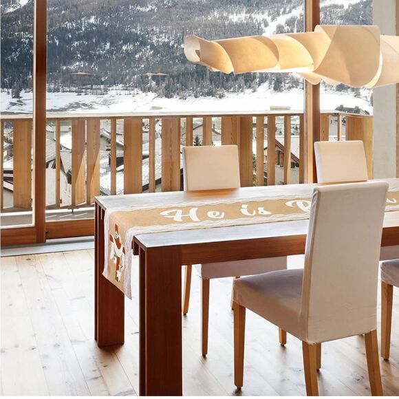 Easter Burlap and Lace Table Runner NWT - Picture 6 of 12